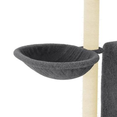 VidaXL Kattenmeubel met sisal krabpalen 96,5 cm donkergrijs