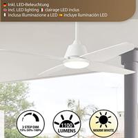 Beacon Plafondventilator met lampAria Led Ø 122cm wit IP55 - 212994 - thumbnail