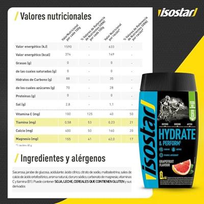 Isostar Energy Hydrate & Perform Powder Grapefruit