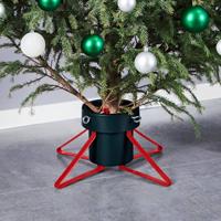 Kerstboomstandaard 46x46x19 cm groen en rood - thumbnail