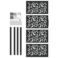 Poort met bladontwerp 105x205 cm staal zwart - thumbnail