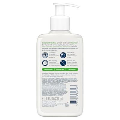Reinigingscrème CeraVe Mousse 236 ml Schuim