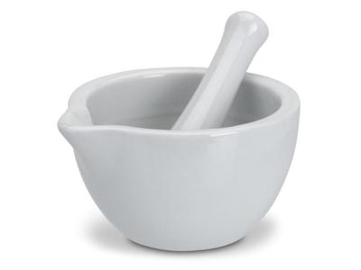 Vijzel porselein wit 10x6 cm