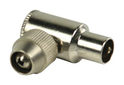 Coax connector metaal male haaks