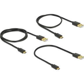 DeLOCK 83680 USB-kabel USB 2.0 USB A Micro-USB B Zwart