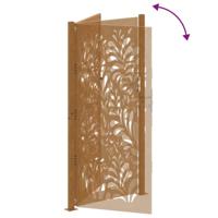 Poort met golfontwerp 105x205 cm weervast staal - thumbnail