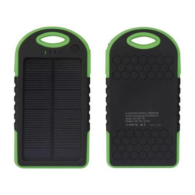 Hofftech Externe 5000mAh Solar Charger Powerbank Zonnepaneel Noodaccu Oplader Groen