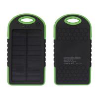 Hofftech Externe 5000mAh Solar Charger Powerbank Zonnepaneel Noodaccu Oplader Groen - thumbnail