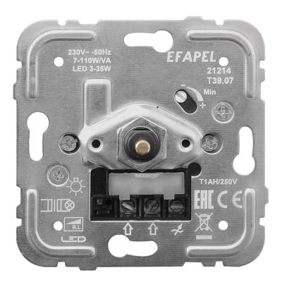 Efapel druk-/wissel dimmer faseaansnijding voor R,L 7-110W/VA / Led 3-35W