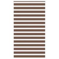 VidaXL Zebra rolgordijn 125x230 cm stofbreedte 120,9cm polyester bruin - thumbnail