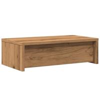 Monitorstandaard met lades 50x27x15 cm hout artisanaal eiken - thumbnail