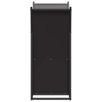 Brandhoutrek 69,5x35x81 cm koudgewalst staal zwart - thumbnail