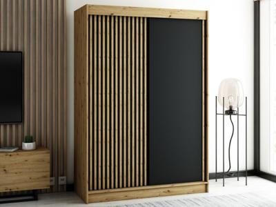 Kledingkast LAMORA 2 schuifdeuren 150 cm artisan eik Kledingkast LAMORA 2 schuifdeuren 150 cm artisan eik