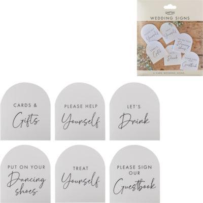 Ginger Ray bruiloft tafelbord kaarten 28,5 cm 6 stuks | 20 stuks