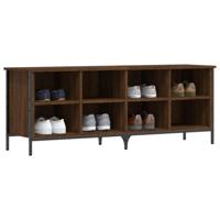 VidaXL Schoenenkast 131x35x50 cm bewerkt hout bruin eikenkleur - thumbnail