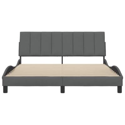 Bedframe zonder matras "Hanko" stof donkergrijs 160x200 cm