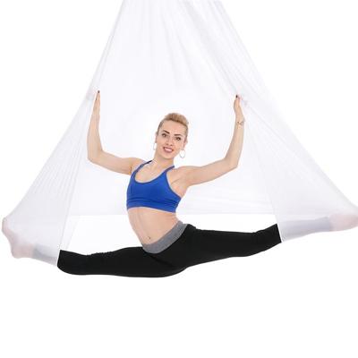 Huishoudelijke handstand elastische stretching touw antenne yoga hangmat set (wit)