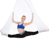 Huishoudelijke handstand elastische stretching touw antenne yoga hangmat set (wit) - thumbnail