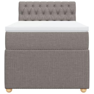 Boxspring met matras stof taupe 80x200 cm