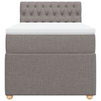 Boxspring met matras stof taupe 80x200 cm - thumbnail
