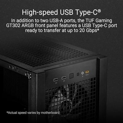 Asus TUF Gaming GT302 ARGB Midi-tower PC-behuizing Zwart 4 voorgeïnstalleerde ventilators, Geïntegreerde verlichting, Stoffilter, Zijvenster Asus TUF Gaming GT302 ARGB Midi-tower PC-behuizing Zwart 4 voorgeïnstalleerde ventilators, Geïntegreerde verlichting, Stoffilter, Zijvenster
