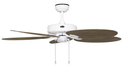 CasaFan CLASSIC OUTDOOR 132 WE-PR Flügel Kunststoff Palme/Rattan braun Plafondventilator 61 W (Ø x h) 132 cm x 375 mm Wit Met wintermodus CasaFan CLASSIC OUTDOOR 132 WE-PR Flügel Kunststoff Palme/Rattan braun Plafondventilator 61 W (Ø x h) 132 cm x 375 mm Wit Met wintermodus