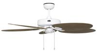 CasaFan CLASSIC OUTDOOR 132 WE-PR Flügel Kunststoff Palme/Rattan braun Plafondventilator 61 W (Ø x h) 132 cm x 375 mm Wit Met wintermodus - thumbnail