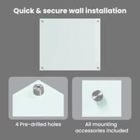 VidaXL Keuken achterwand 2 pcs wit 70 x 60 cm gehard glas - thumbnail