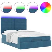 Ottoman bed met matrassen en LED's 140x190cm fluweel - thumbnail