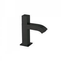 Fonteinkraan Tres Cuadro Exclusive 1-Knop Uitloop Gebogen 8.2 cm Vierkant Mat Zwart - thumbnail