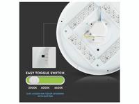 V-TAC VT-8412-M-N Designer Plafondlamp - Kleurwisselende Schakelaar - IP20 - Wit - 12W - 1200 - thumbnail