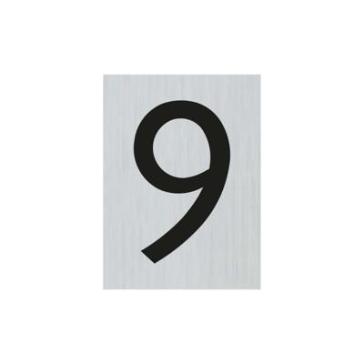 Bord Alulook Cijfer 9 - 44x60 mm zelfklevend.