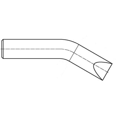 Weller 43112 soldeerstift gebogen20mm200w verpakt - t0054311299 t0054311299