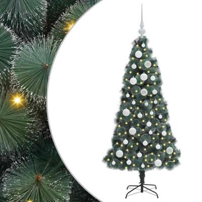 VidaXL Kunstmatige voorverlichte kerstboom met ballenset groen 120 cm VidaXL Kunstmatige voorverlichte kerstboom met ballenset groen 120 cm