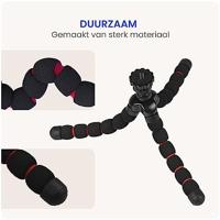 Flexibel mini-statief met schuimrubber poten Zwart/Rood - thumbnail