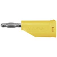 Schützinger Veerkorfstekker Stekker Stift-Ø: 4 mm Geel 1 stuk(s) Single - thumbnail