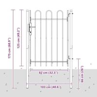 Hekpoort Grijs 100 x 120 cm Poedercoated staal - thumbnail