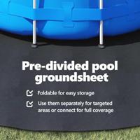 VidaXL Zwembad grondzeil zwart ø 306 cm niet-geweven stof - thumbnail