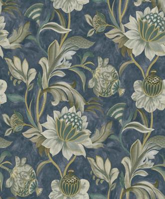 Dutch Wallcoverings Arabesque - Cecelia Navy - Multi