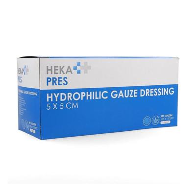 Hekapres Hydrofiel gaaskompres 5 x 5 steriel 100 Stuks