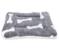 Nobleza Hondenkleedje - Grijs / wit pluche - Maat S - 42x55 cm - thumbnail