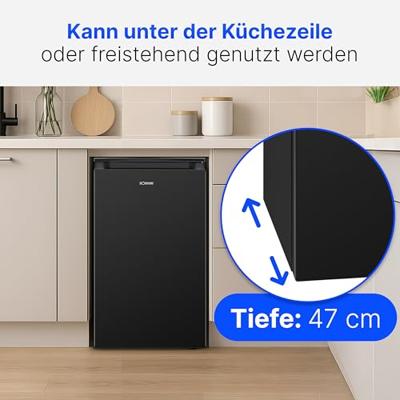 Bomann VS 7255 Koelkast Energielabel: E (A - G) 87 l Staand apparaat Zwart
