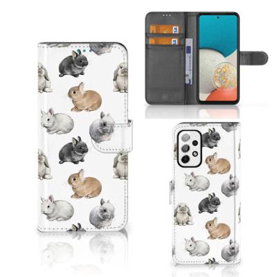 Telefoonhoesje | Met pasjeshouder | voor Samsung Galaxy A73 5G Konijntjes