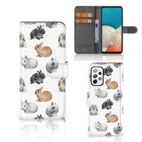 Telefoonhoesje | Met pasjeshouder | voor Samsung Galaxy A73 5G Konijntjes - thumbnail