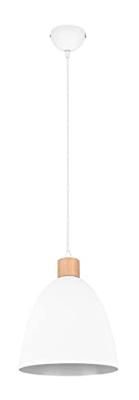 Trio HanglampJagger wit met houtbruin - R30681031