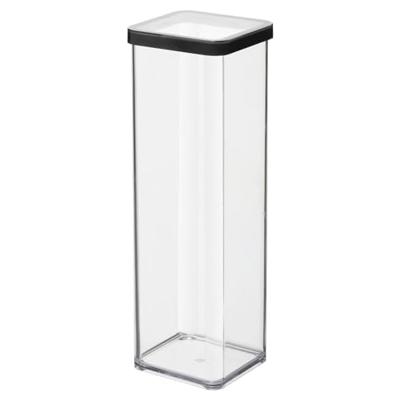Rotho LOFT Bewaardoos 10x10x28.5 cm 2L Zwart/Transparant