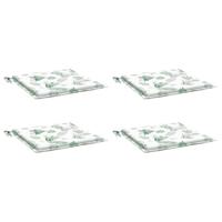 VidaXL Tuinstoelkussens 4 st bladpatroon 50x50x3 cm stof - thumbnail