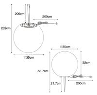 QAZQA Moderne buitenlamp wit 35 cm IP65 - Nura - thumbnail