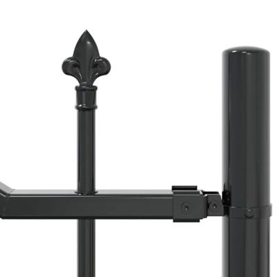 Tuin Hek Grijs 190 cm Poedergecoat staal Tuin Hek Grijs 190 cm Poedergecoat staal