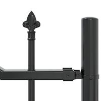 Tuin Hek Grijs 190 cm Poedergecoat staal - thumbnail